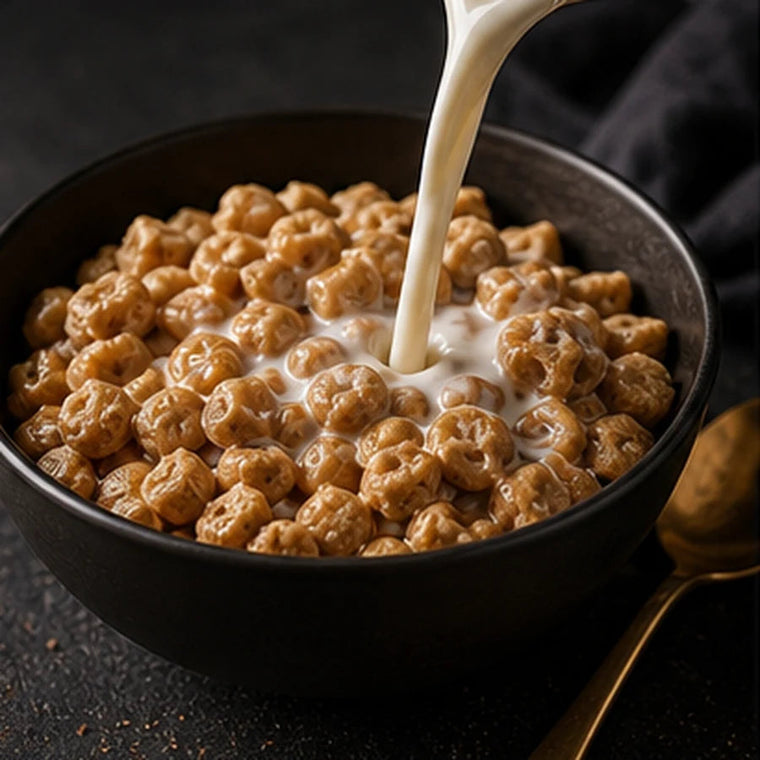 Protein cereal milk made with Black Amber Whey