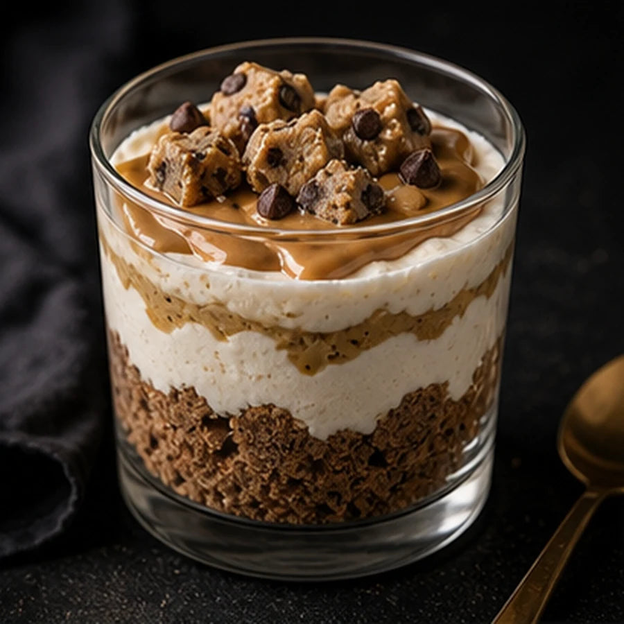 Protein cheesecake cup with Black Amber Whey filling