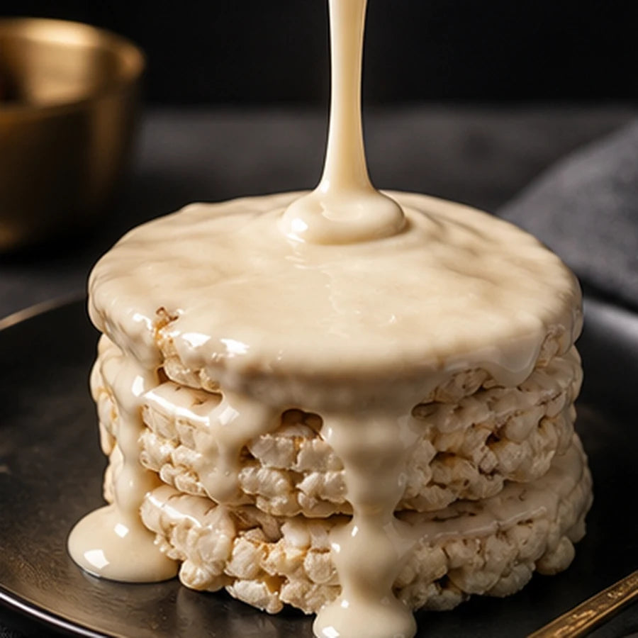 Protein icing drizzle made with Black Amber Whey