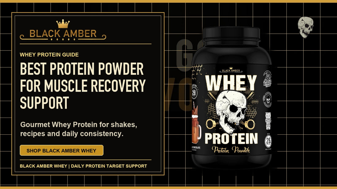 Black Amber Best Protein Powder For Muscle Recovery Support featured guide image