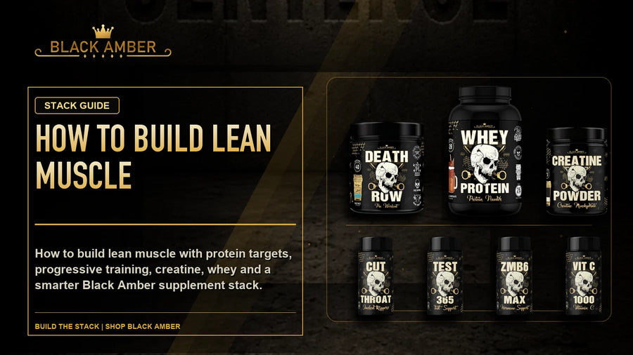 Black Amber How To Build Lean Muscle featured guide image with Build The Stack