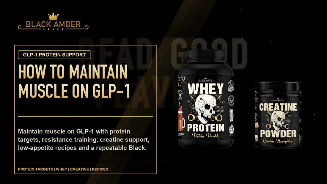 Black Amber How To Maintain Muscle On GLP-1 featured guide image with Protein Targets