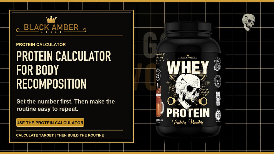 Black Amber Protein Calculator For Body Recomposition featured guide image