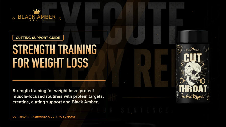 Black Amber Strength Training For Weight Loss featured guide image with Cut Throat
