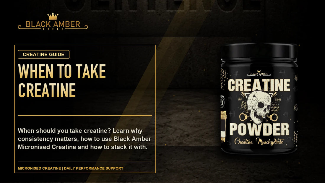 Black Amber When To Take Creatine featured guide image with Micronised Creatine