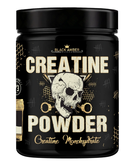 Black Amber Creatine Monohydrate powder tub