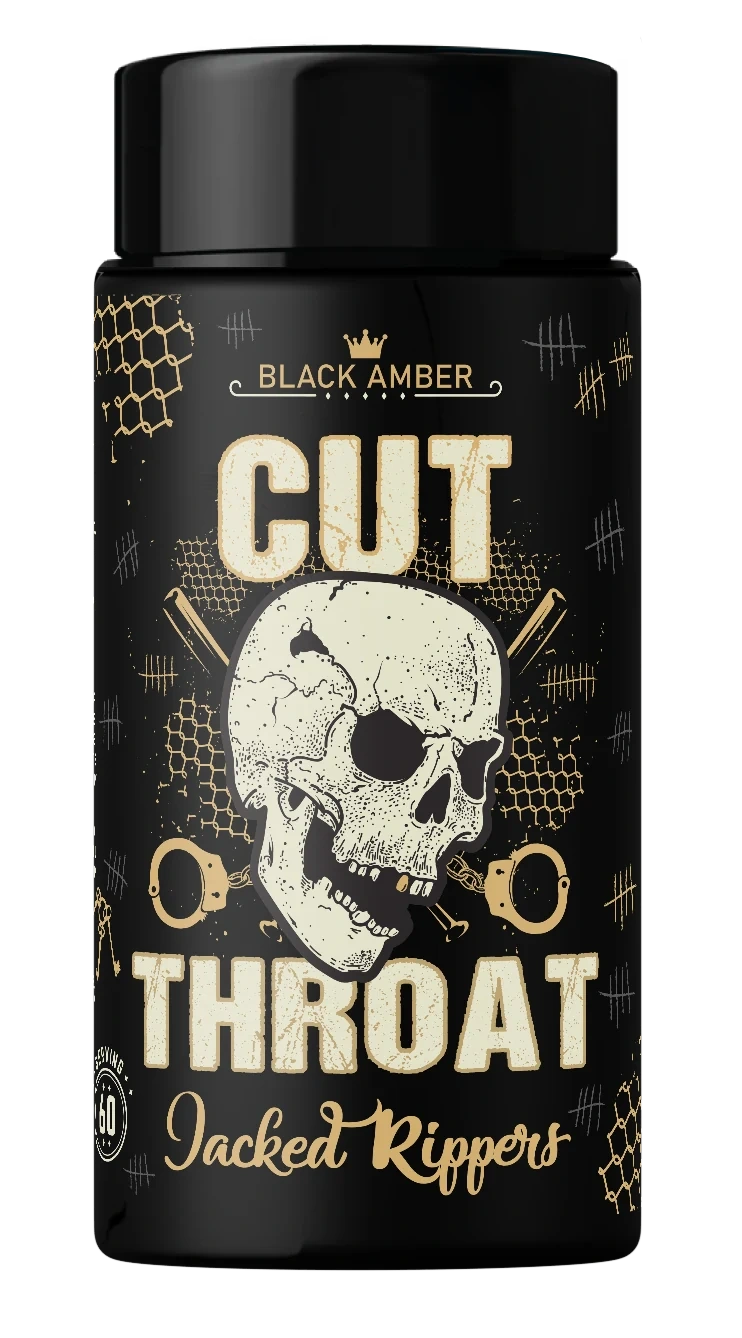 Black Amber Cut Throat thermogenic support capsule tub