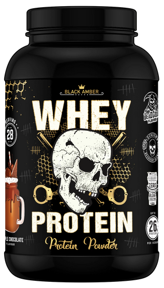 Black Amber Whey Protein Powder 900g tub, Triple Chocolate flavour